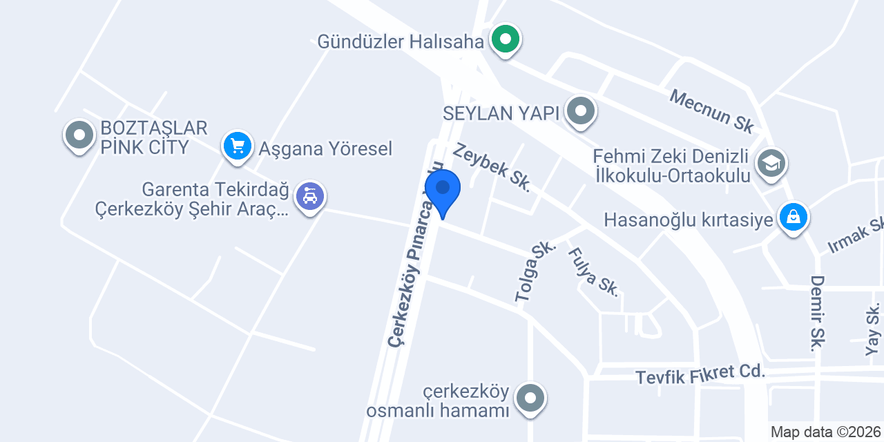 Çikolata Evim Çerkezköy konumu