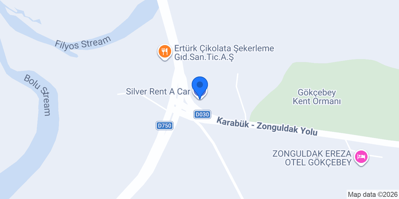 Silver Rent A Car konumu