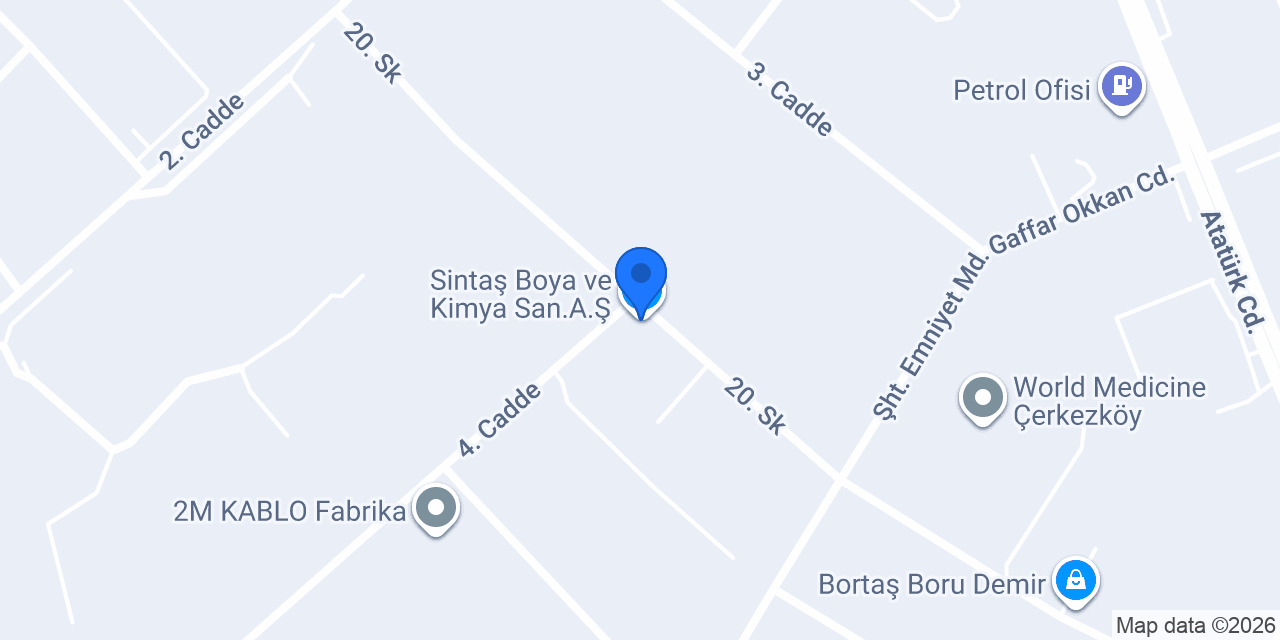 Sintaş Boya ve Kimya San.A.Ş konumu