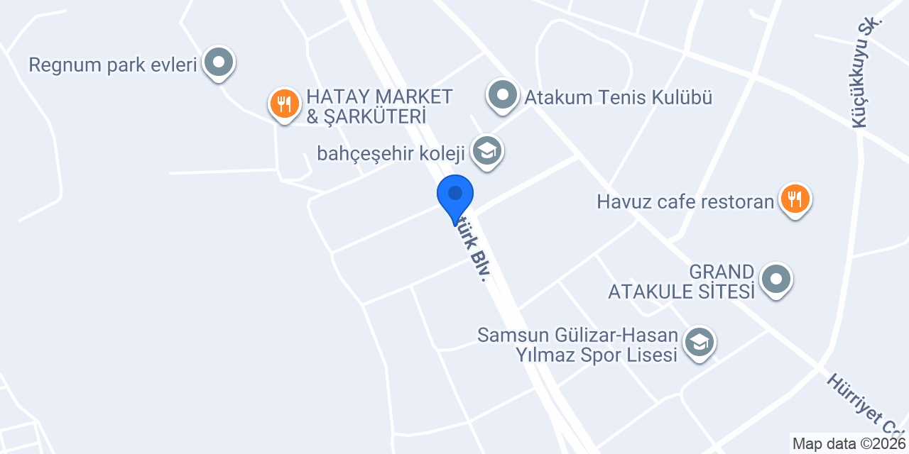 Özel Samsun Koleji konumu