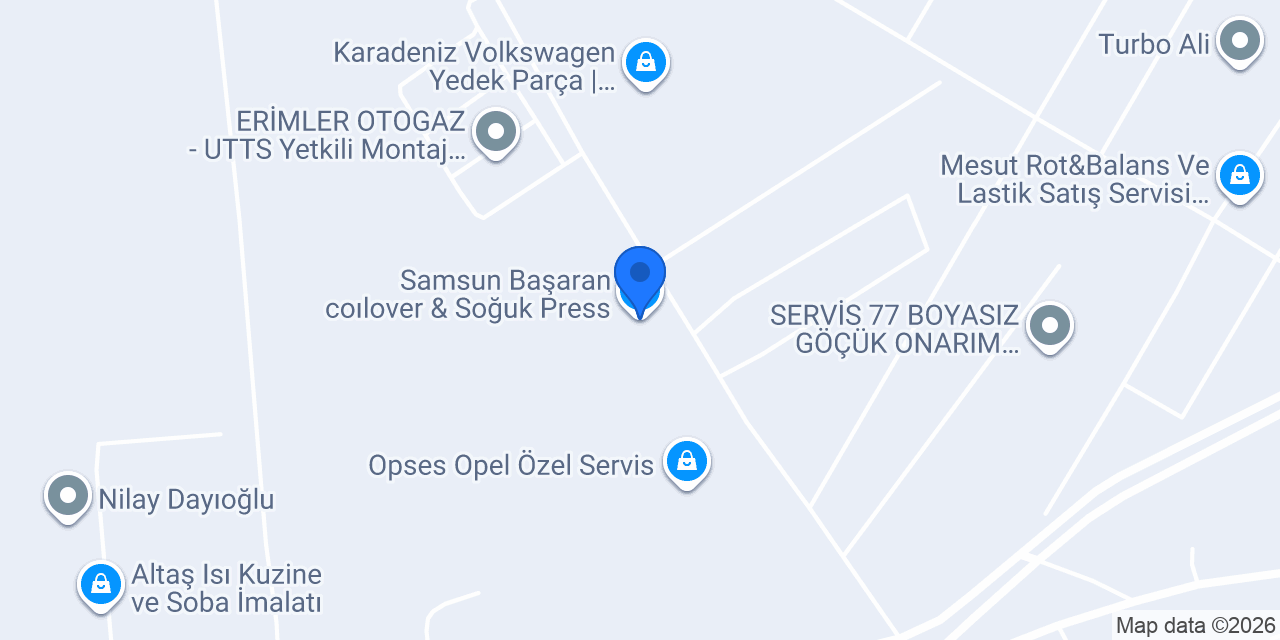 Samsun Başaran coılover & Soğuk Press konumu
