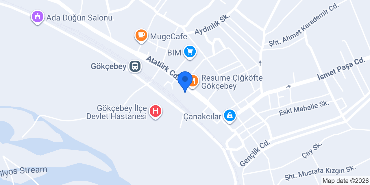Ptt-gökçebey Şubesi konumu