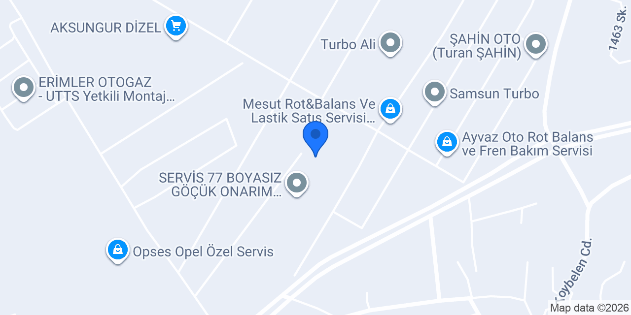 SAMSUN OPEL SERVİSİ konumu