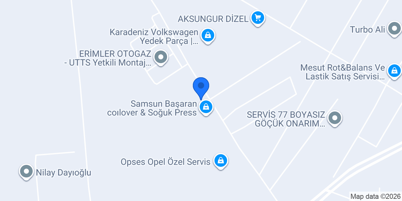 Emineller Otomotiv konumu