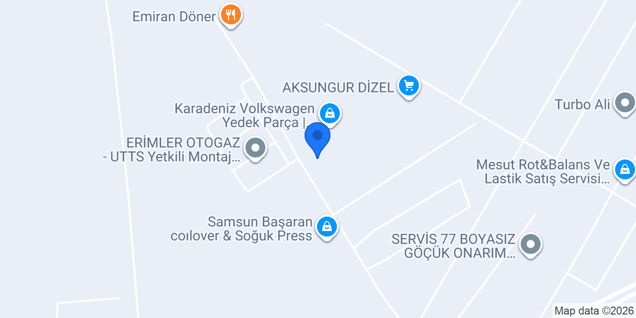 Samsun Doğan Egzoz konumu