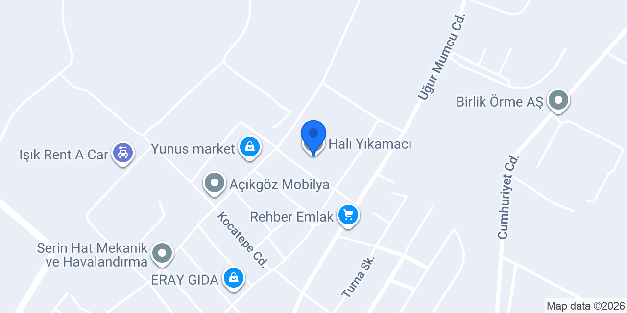 Halı Yıkamacı konumu