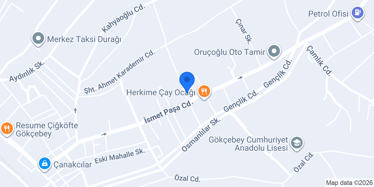 Gökçebey İlçe Devlet Hastanesi konumu
