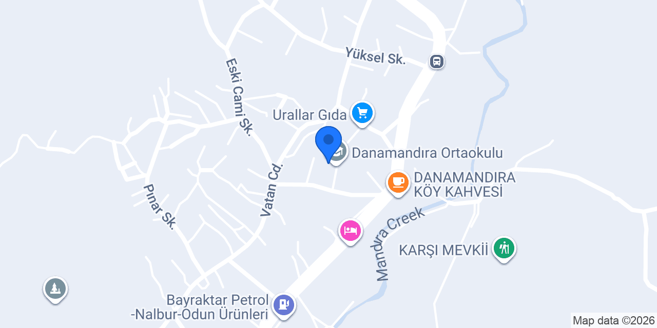 Danamandıra Ortaokulu konumu