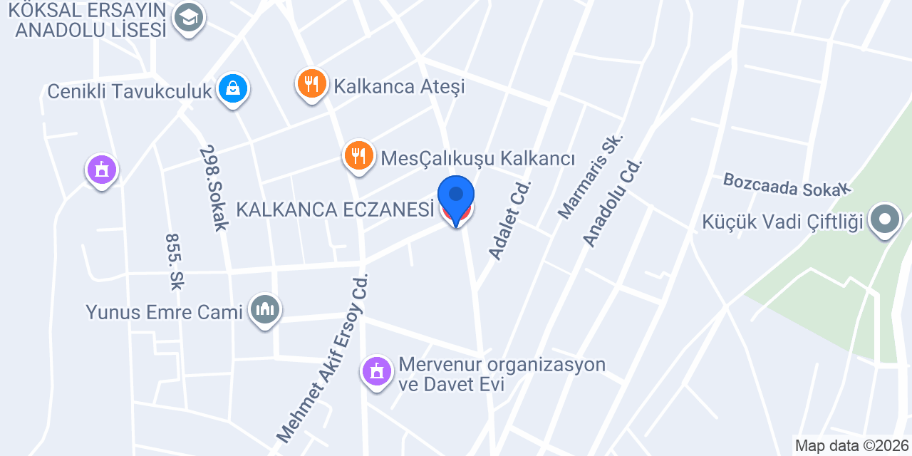 KALKANCA ECZANESİ konumu