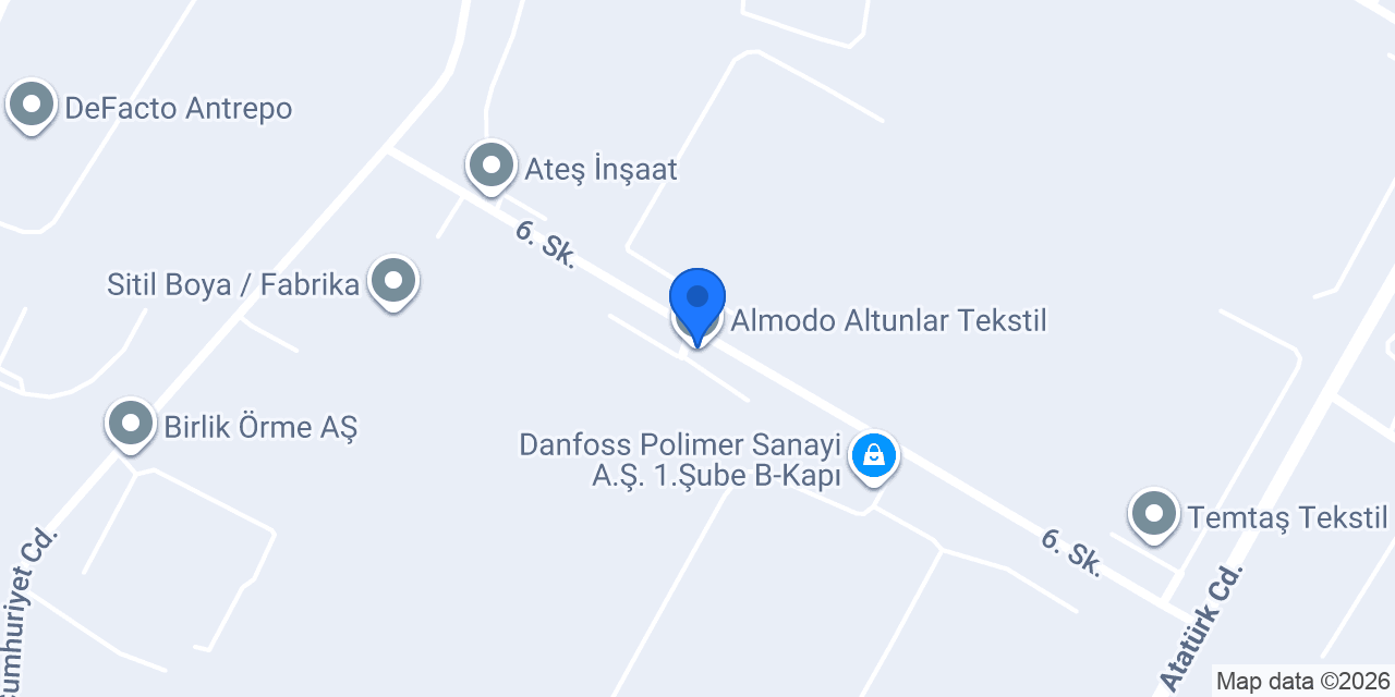 Almodo Altunlar Tekstil konumu