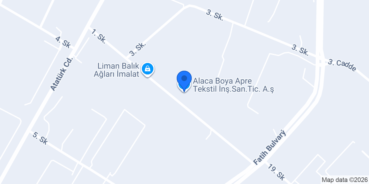 Alaca Boya Apre Tekstil İnş.San.Tic. A.ş konumu