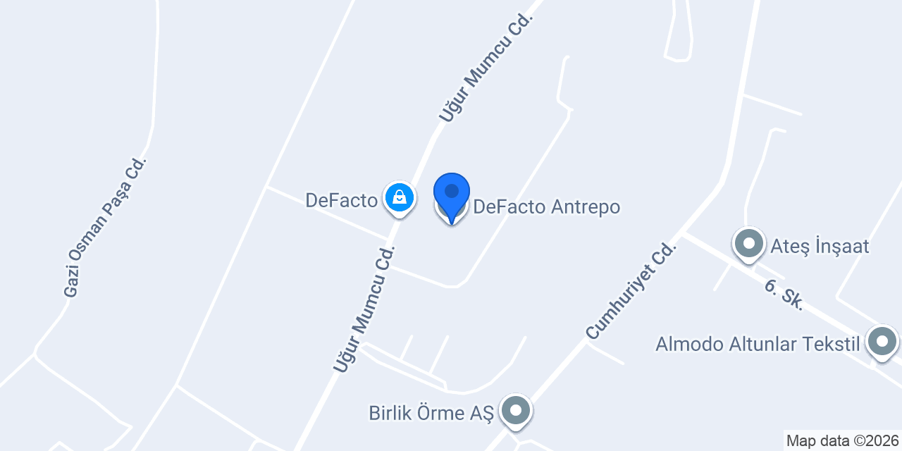 DeFacto Antrepo konumu