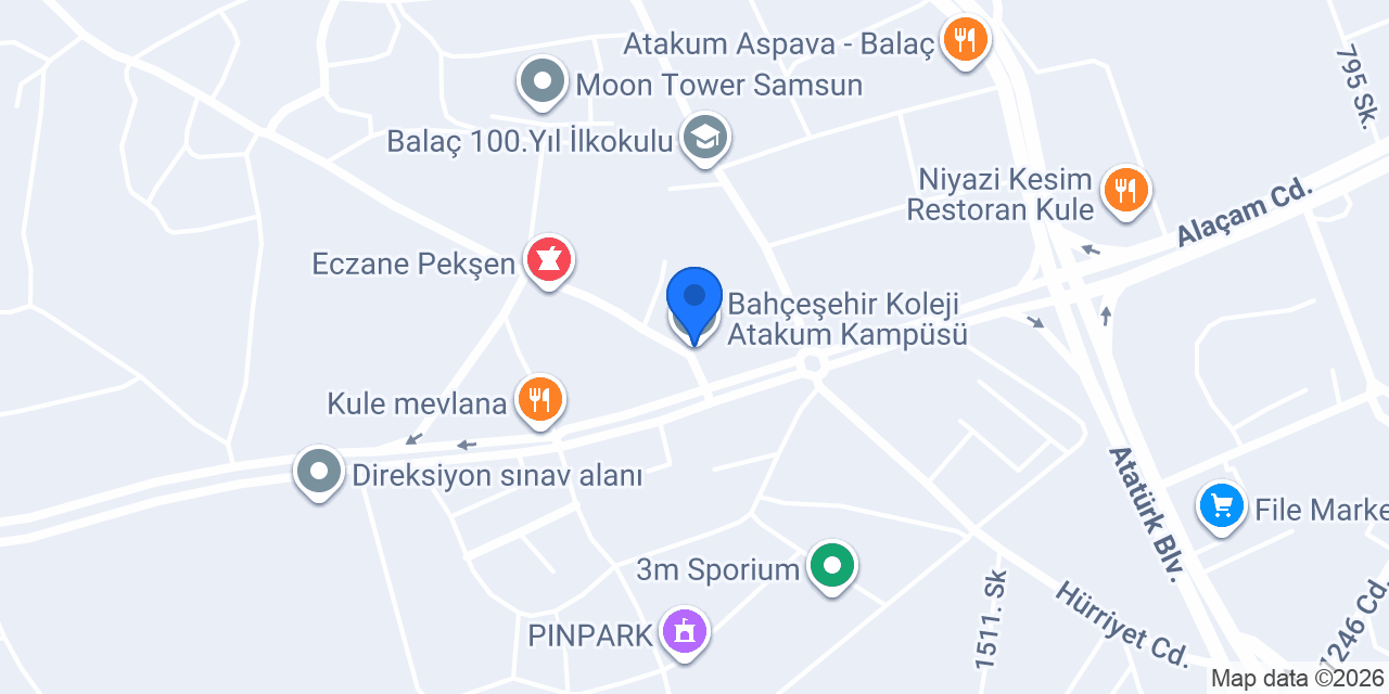 Bahçeşehir Koleji Atakum Kampüsü konumu