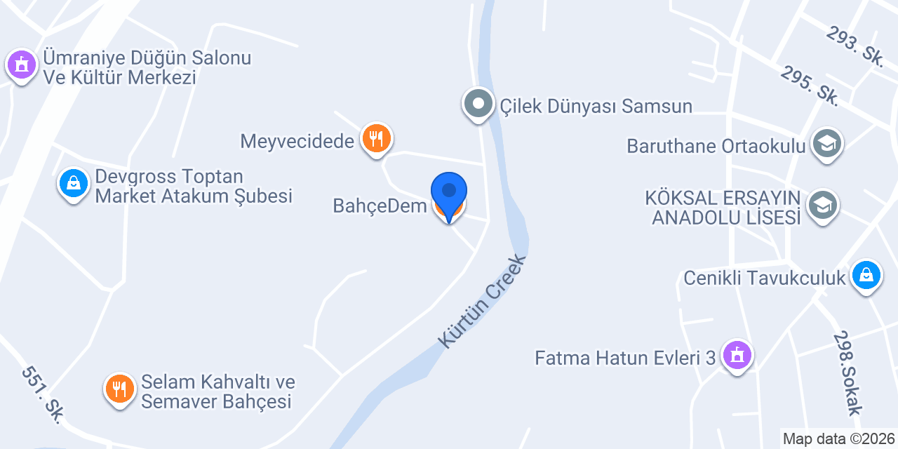 BahçeDem konumu