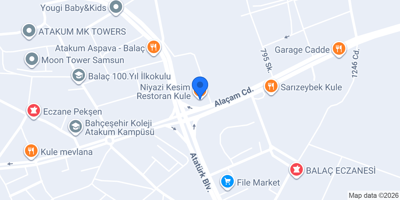 Niyazi Kesim Restoran Kule konumu