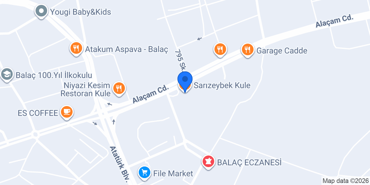 Sarızeybek Kule konumu