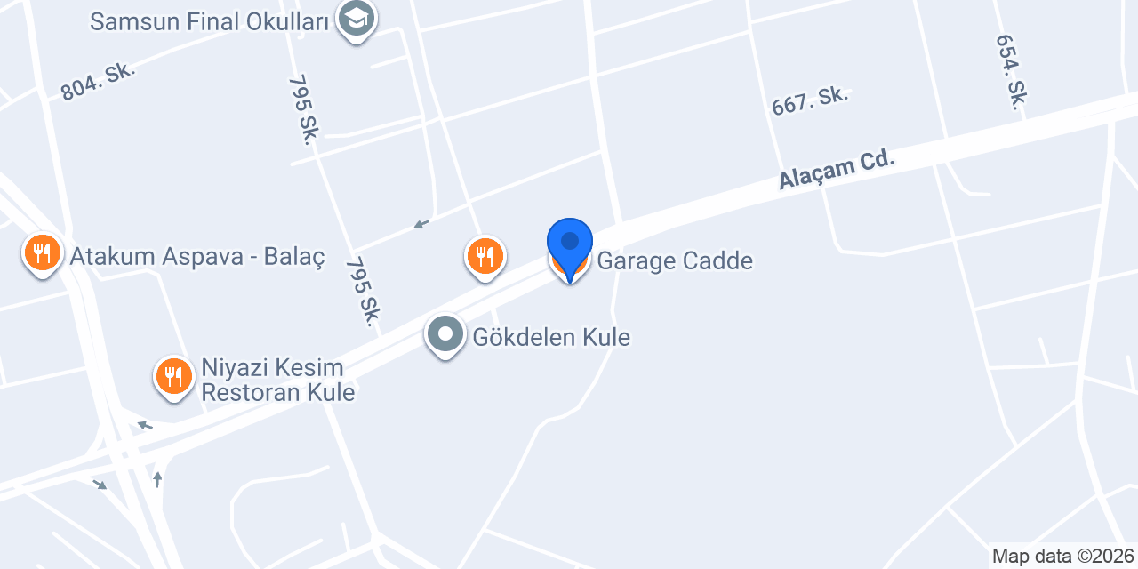 Garage Cadde konumu
