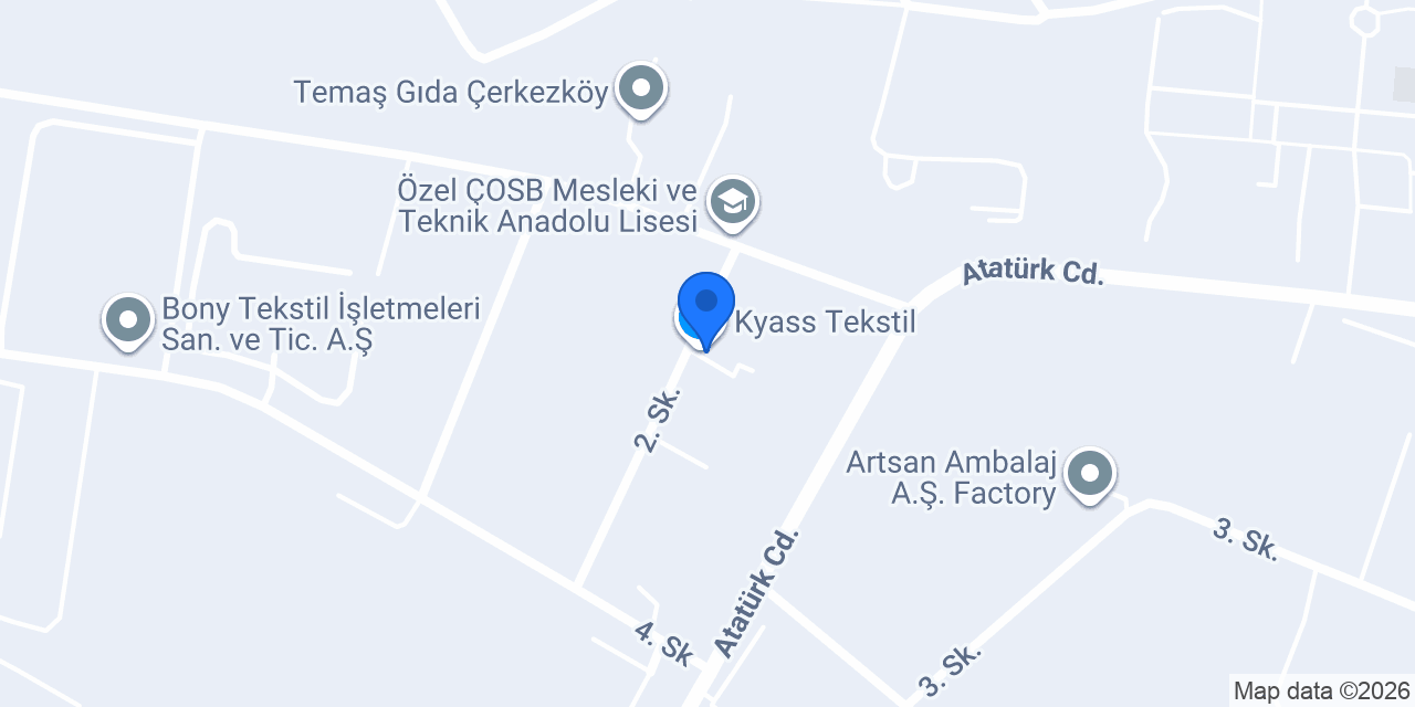 Kyass Tekstil konumu