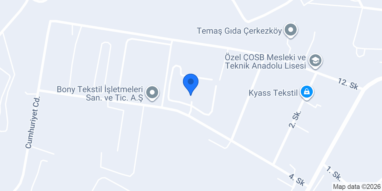 Siteks Tekstil San. ve Tic. Ltd. Şti. konumu