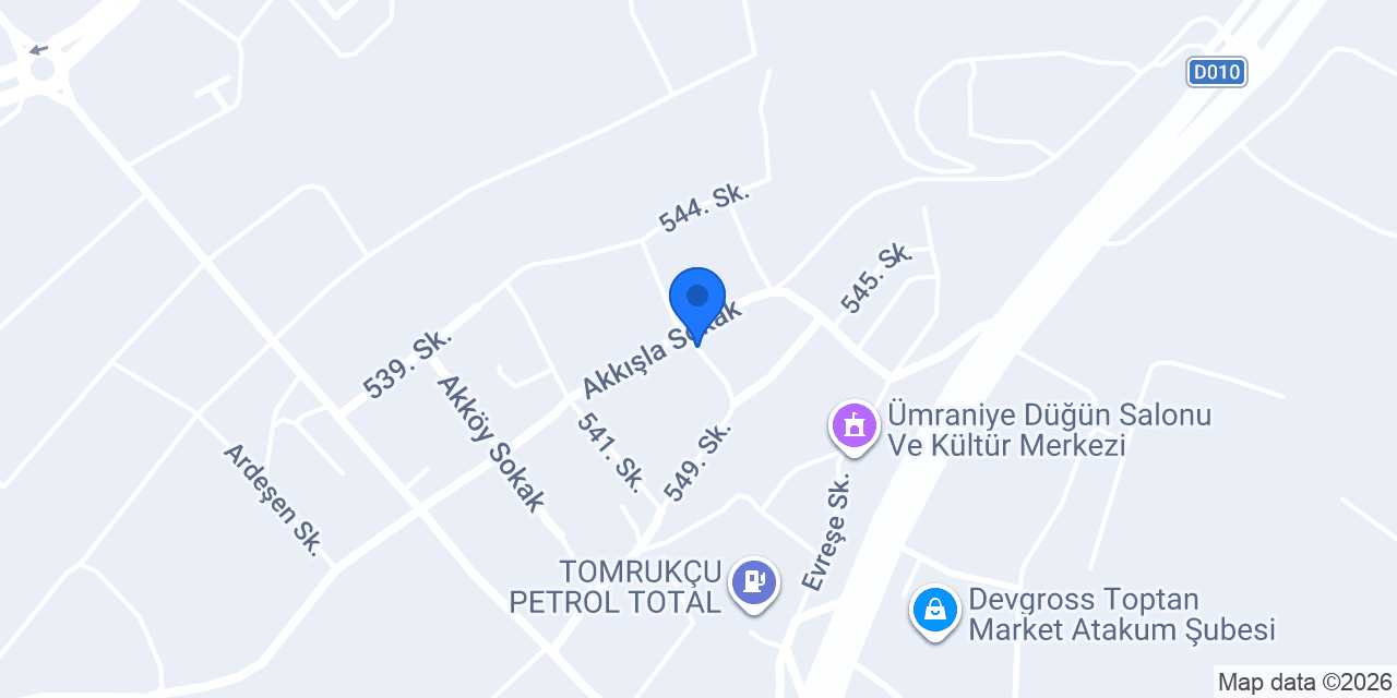 Anemon Halı konumu