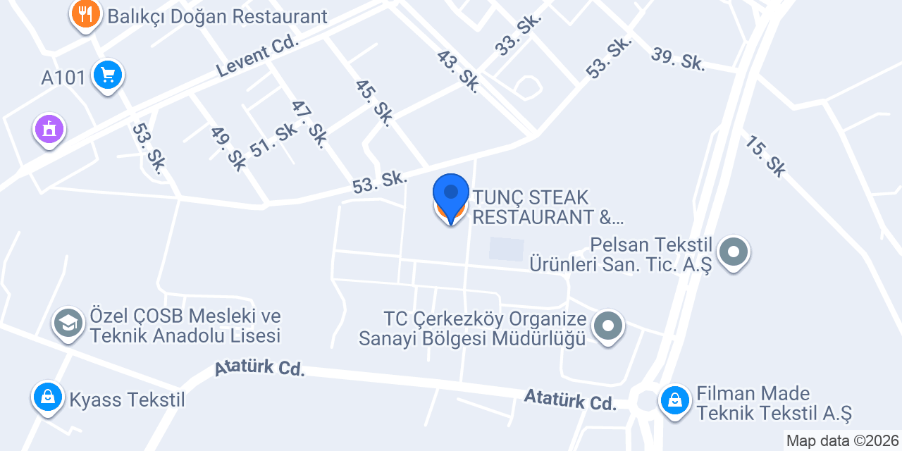 TUNÇ STEAK RESTAURANT & BİSTRO konumu