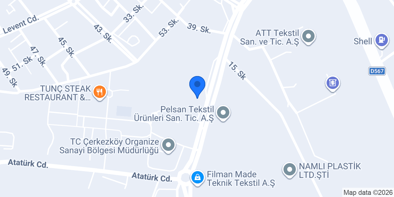 ÇOSB Sınav ve Belgelendirme Merkezi konumu