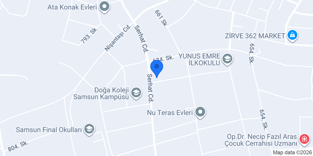 SAMSUN AYDIN KOLEJİ konumu