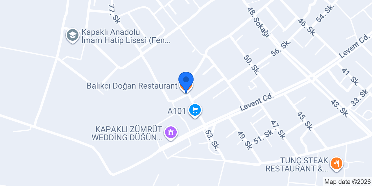 Balıkçı Doğan Restaurant konumu