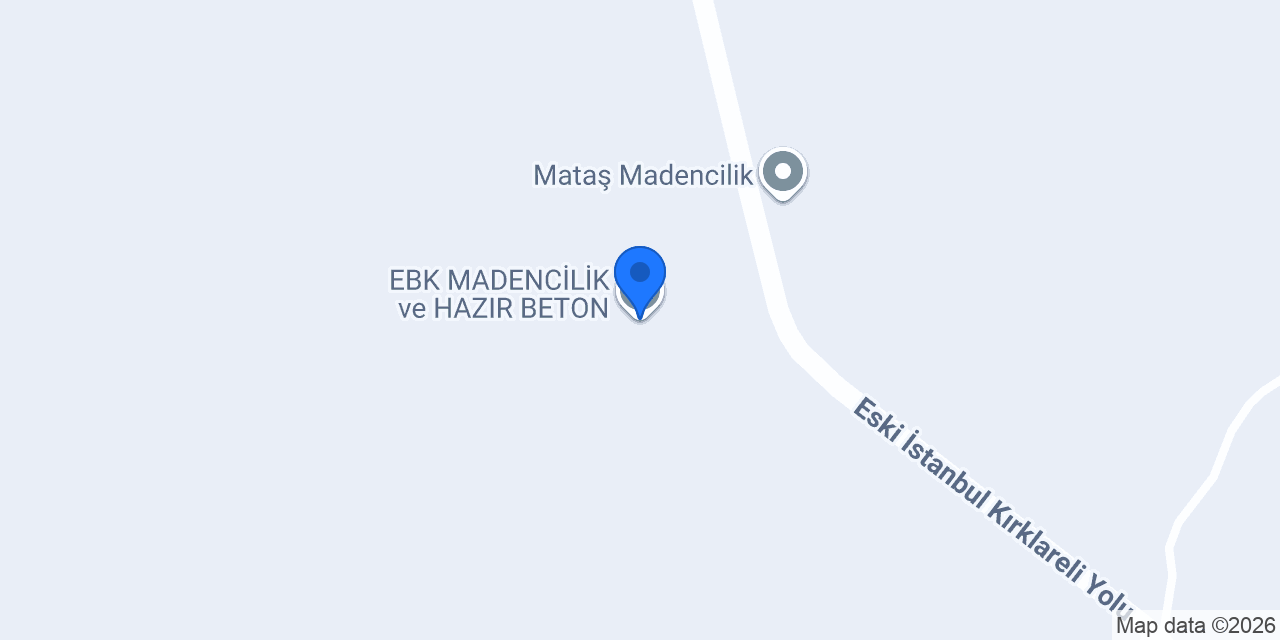 EBK MADENCİLİK ve HAZIR BETON konumu
