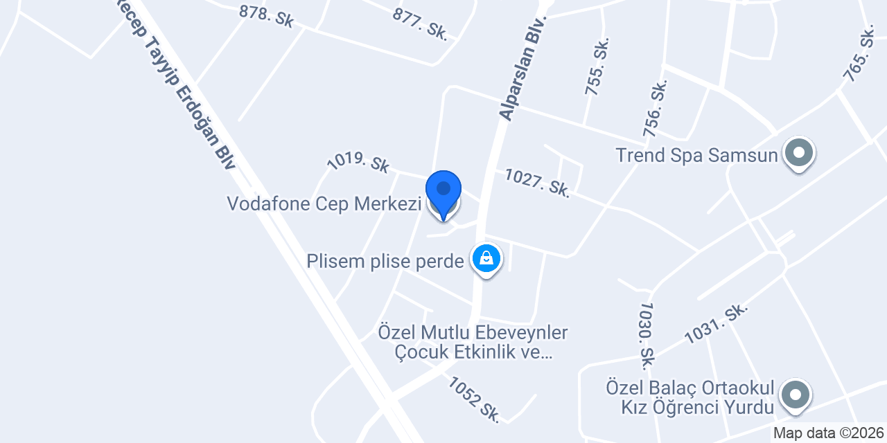 Vodafone Cep Merkezi konumu
