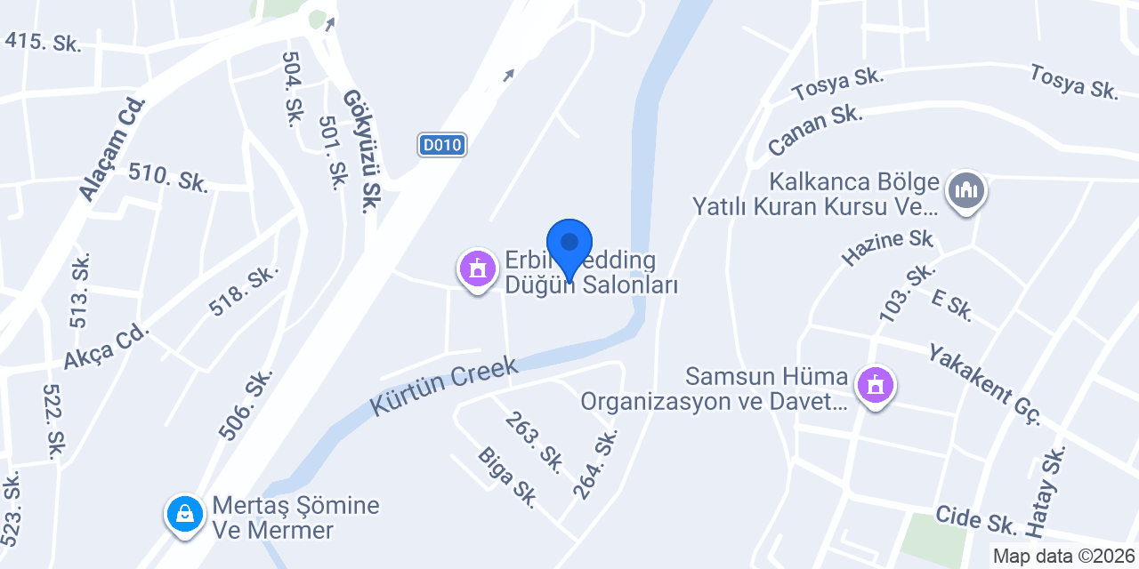Samsun E Halı Servisi konumu