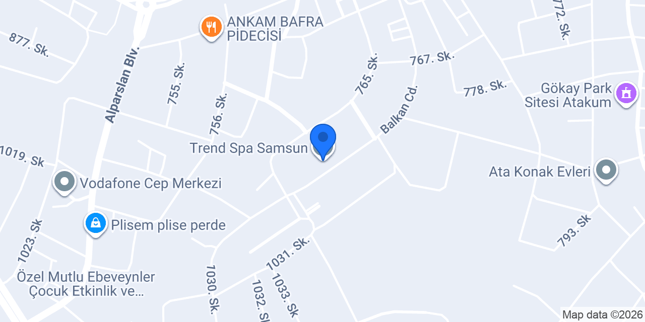 Trend Spa Samsun konumu