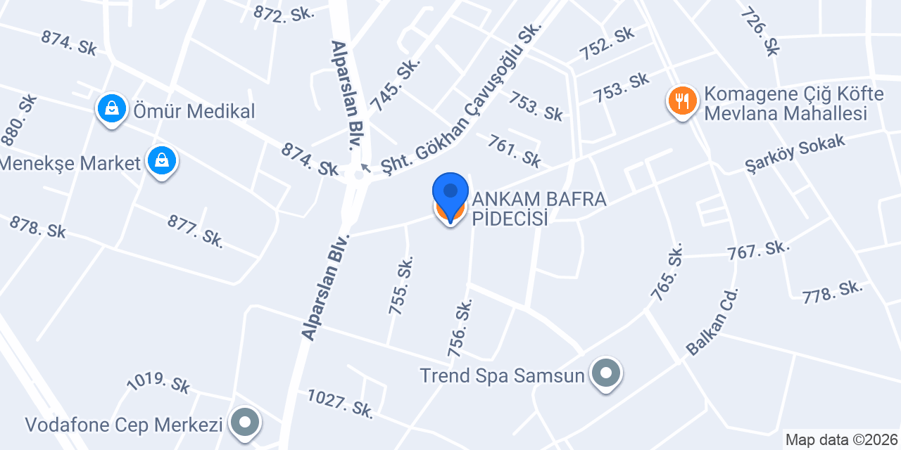 ANKAM BAFRA PİDECİSİ konumu