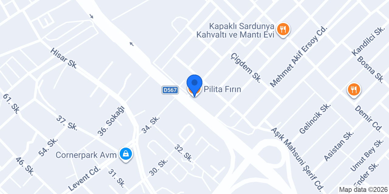 Pilita Fırın konumu