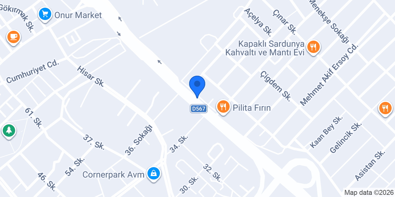 Ertural oto lastikçi konumu