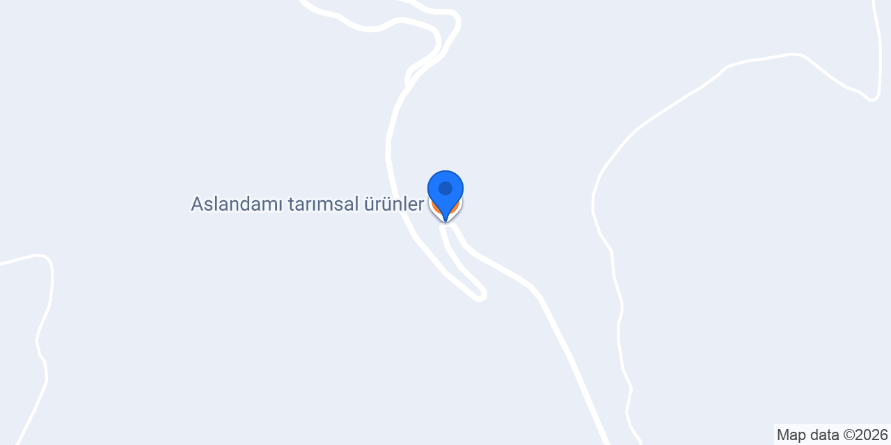Aslandamı tarımsal ürünler konumu