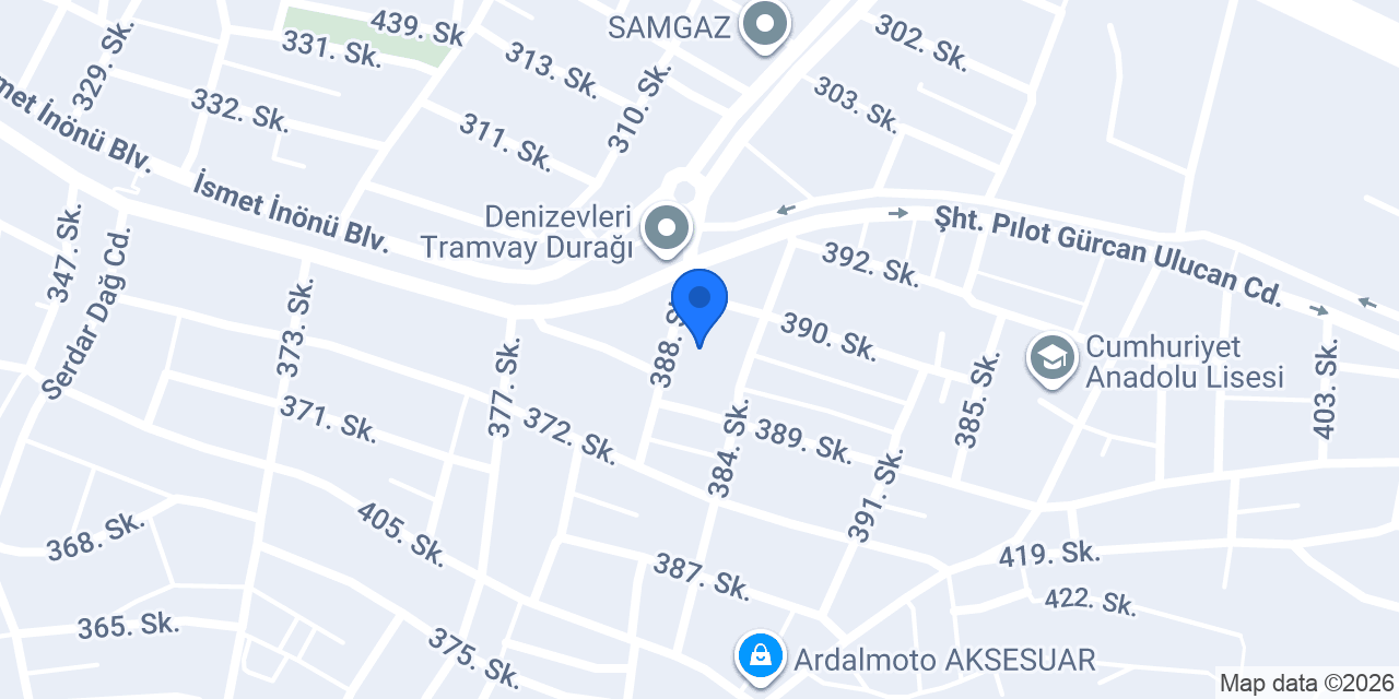 Denizevleri Ortaokulu konumu