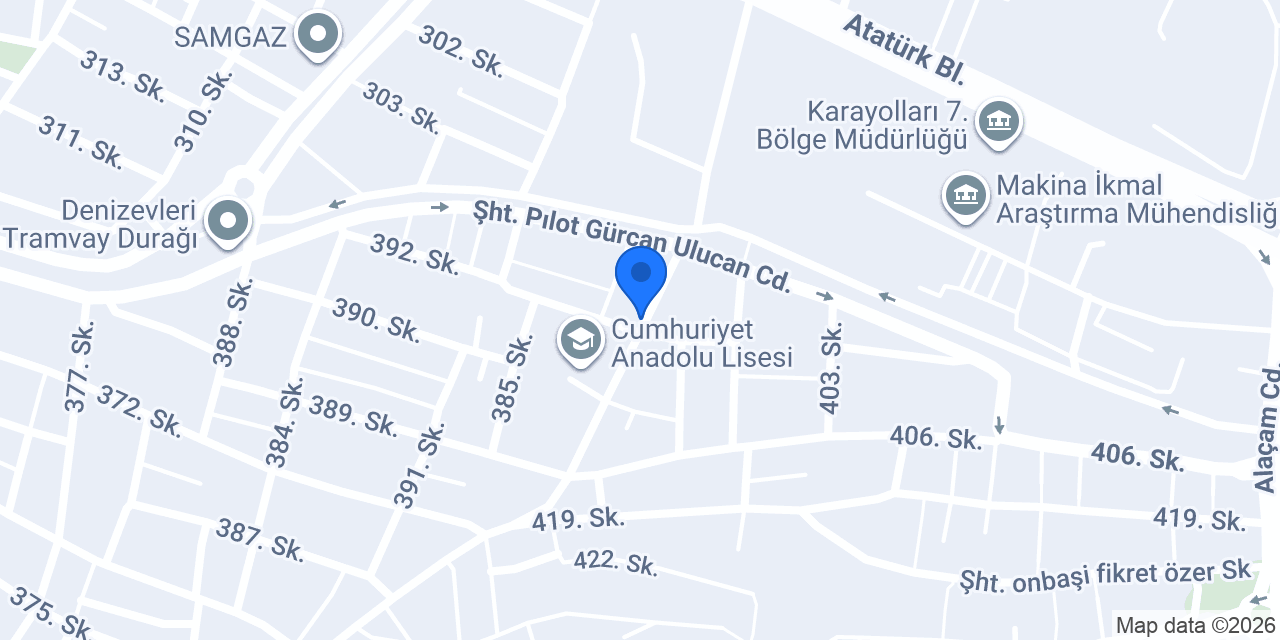 Altıbeş Temizlik konumu