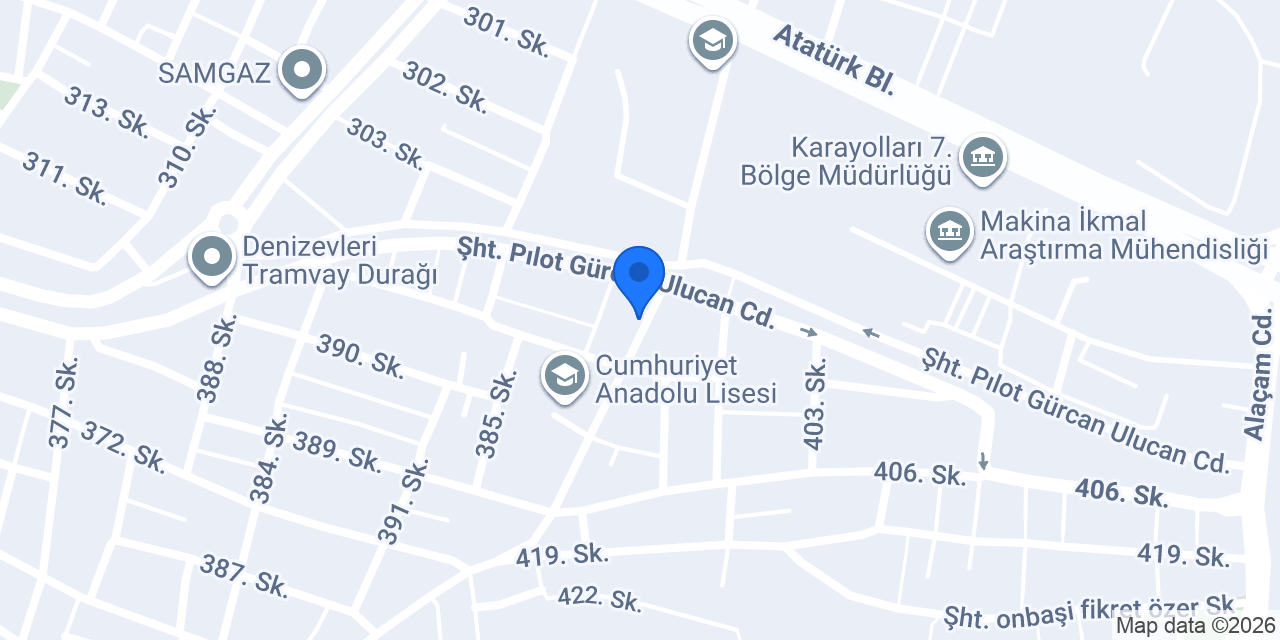 Atakum Yufka Kadayıf konumu