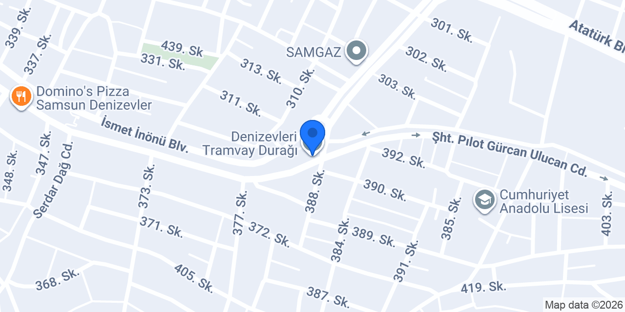 Denizevleri Tramvay Durağı konumu