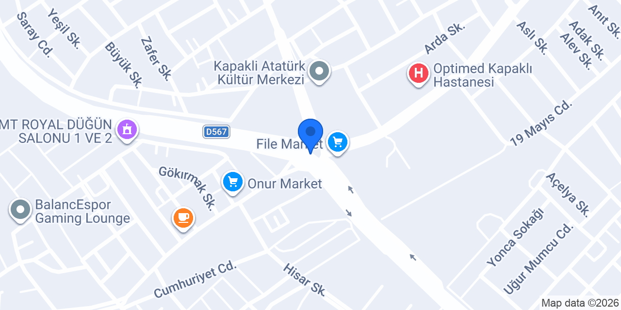 TKM MUTFAK Kapaklı Mobilya İmalat konumu