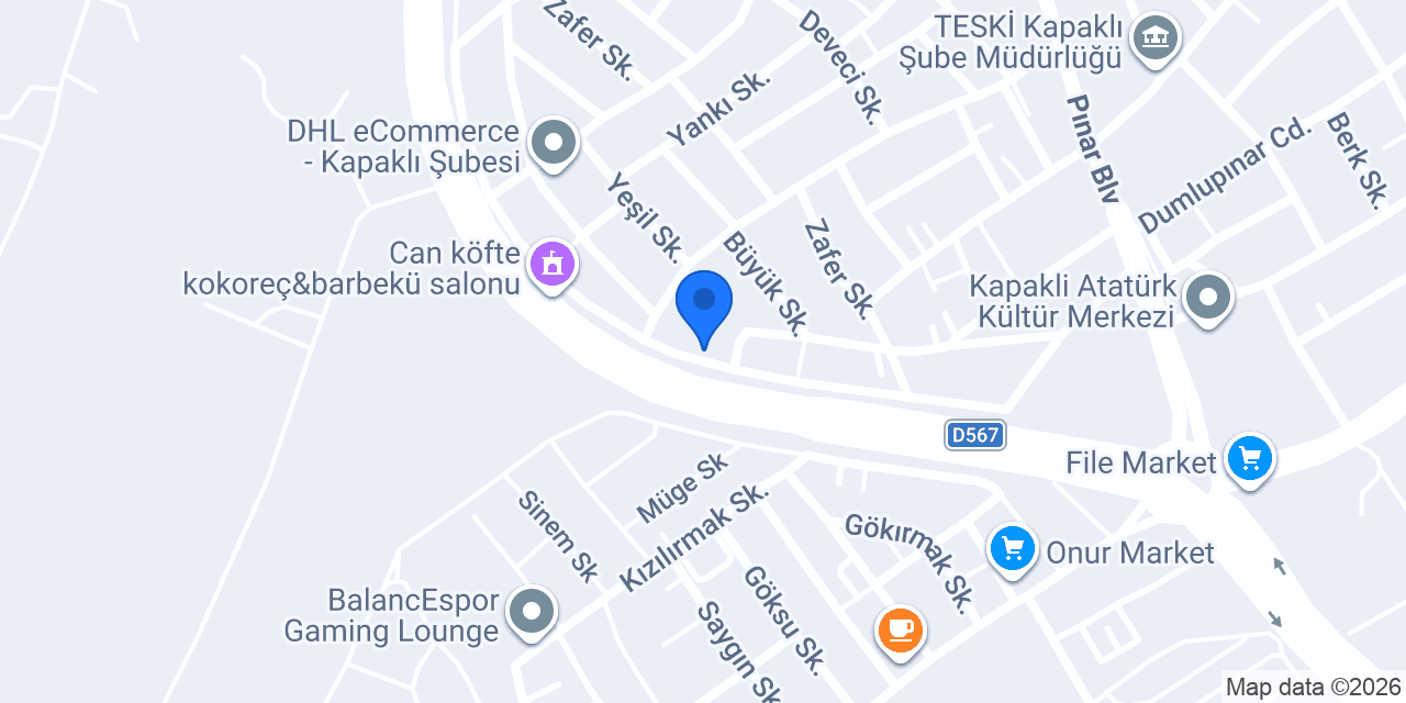 Kapaklı Taksi konumu