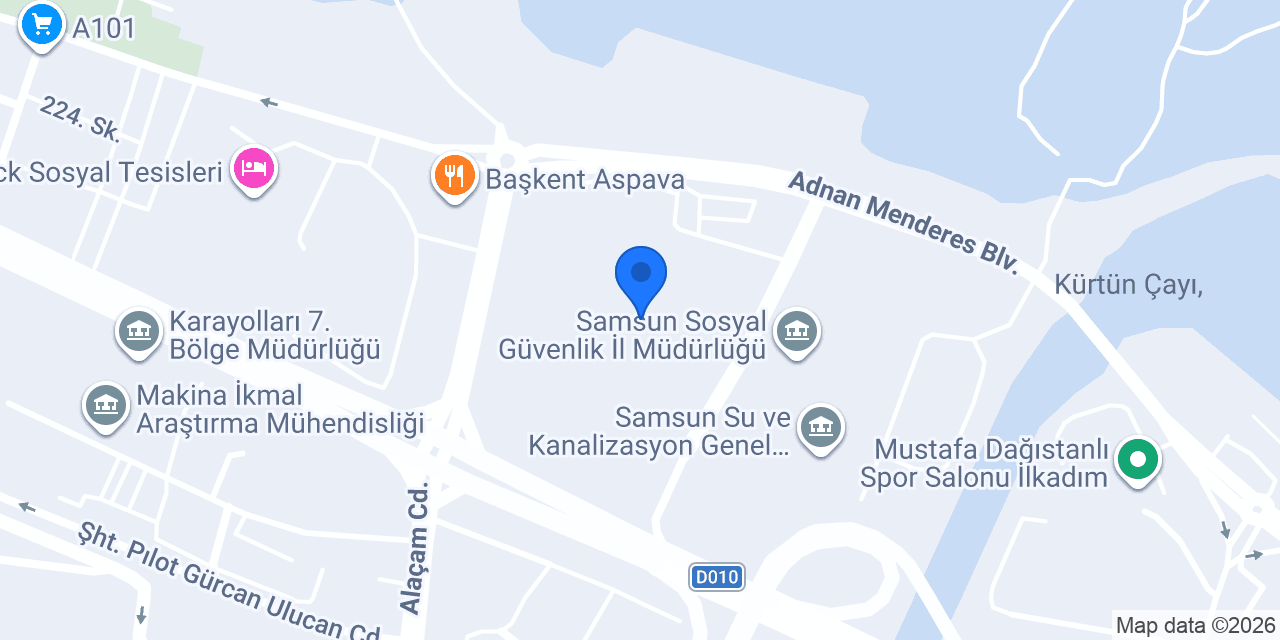 Samsun İl Emniyet Müdürlüğü konumu