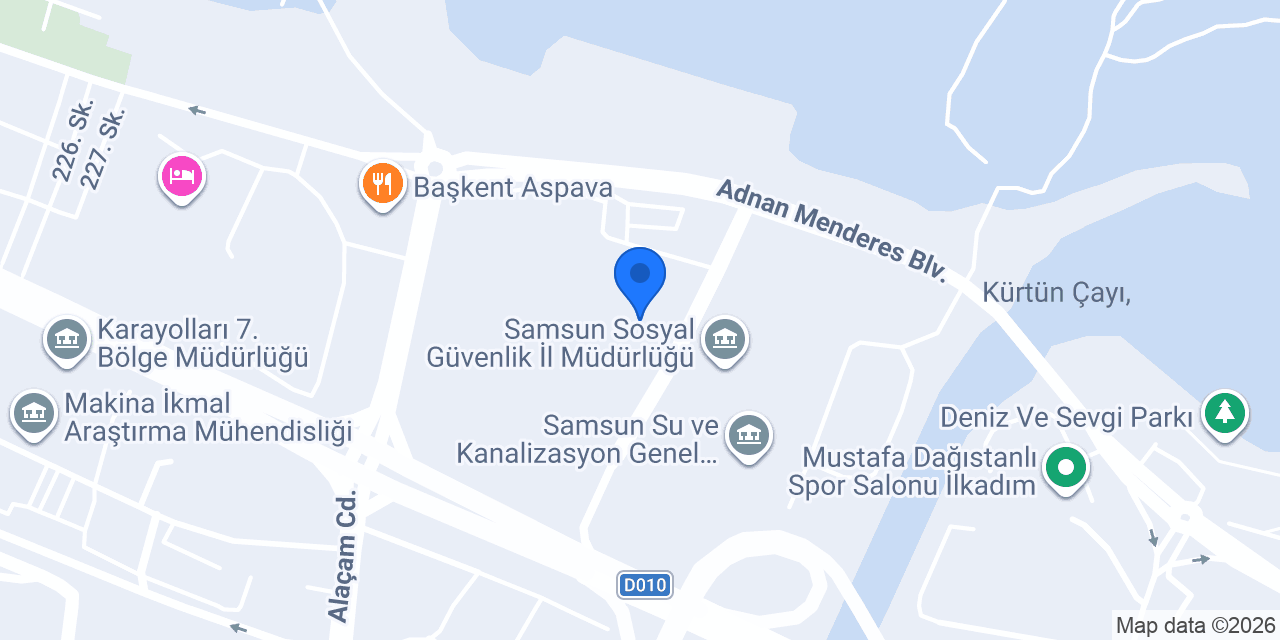 Samsun Siber Suçlarla Mücadele Şube Müdürlüğü konumu