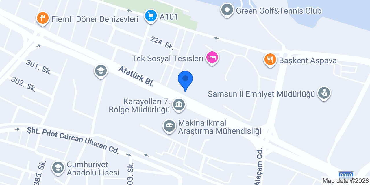 Atakum Polis Karakolu konumu