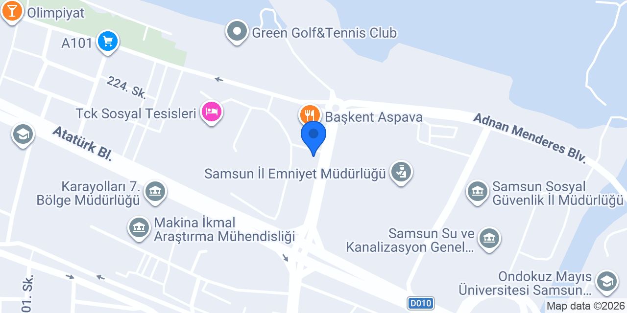 Otel 1919 Atakum konumu