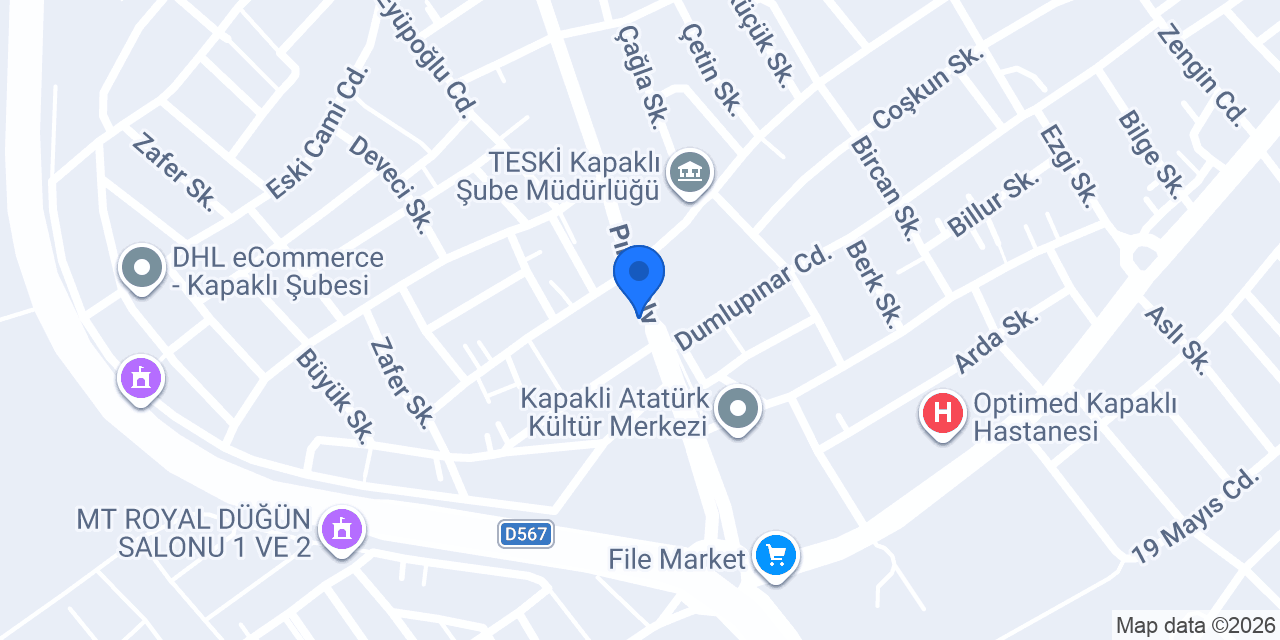 Evshop Kapaklı konumu