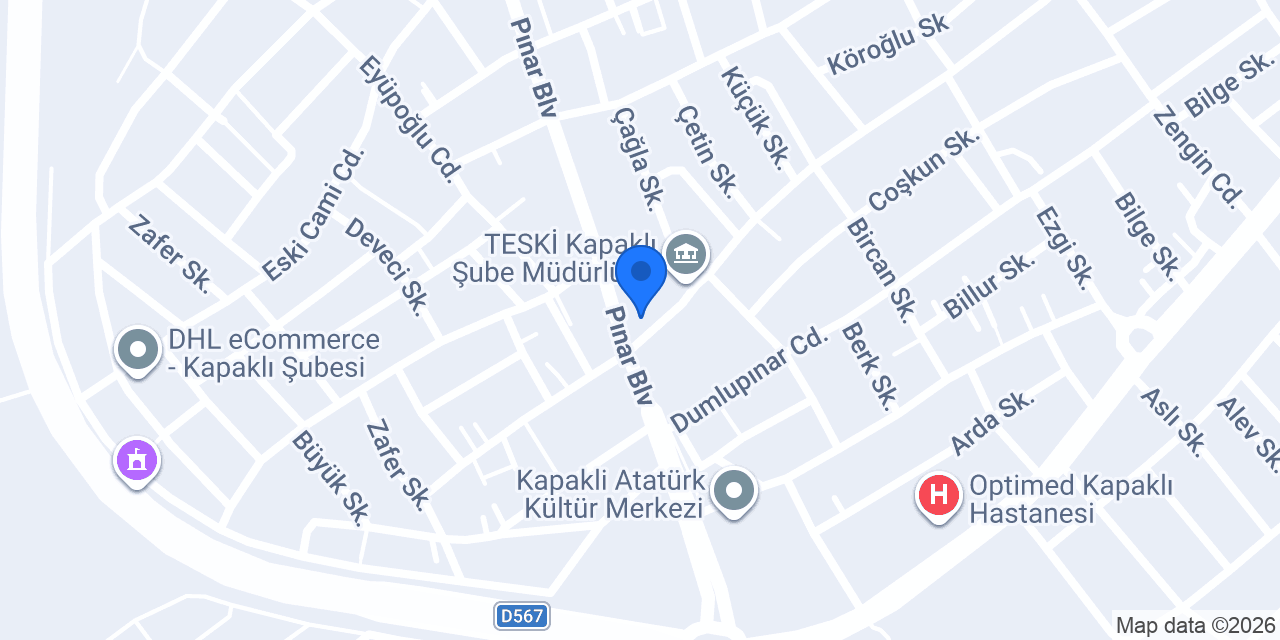 Kapaklı Psikoloji Merkezi konumu