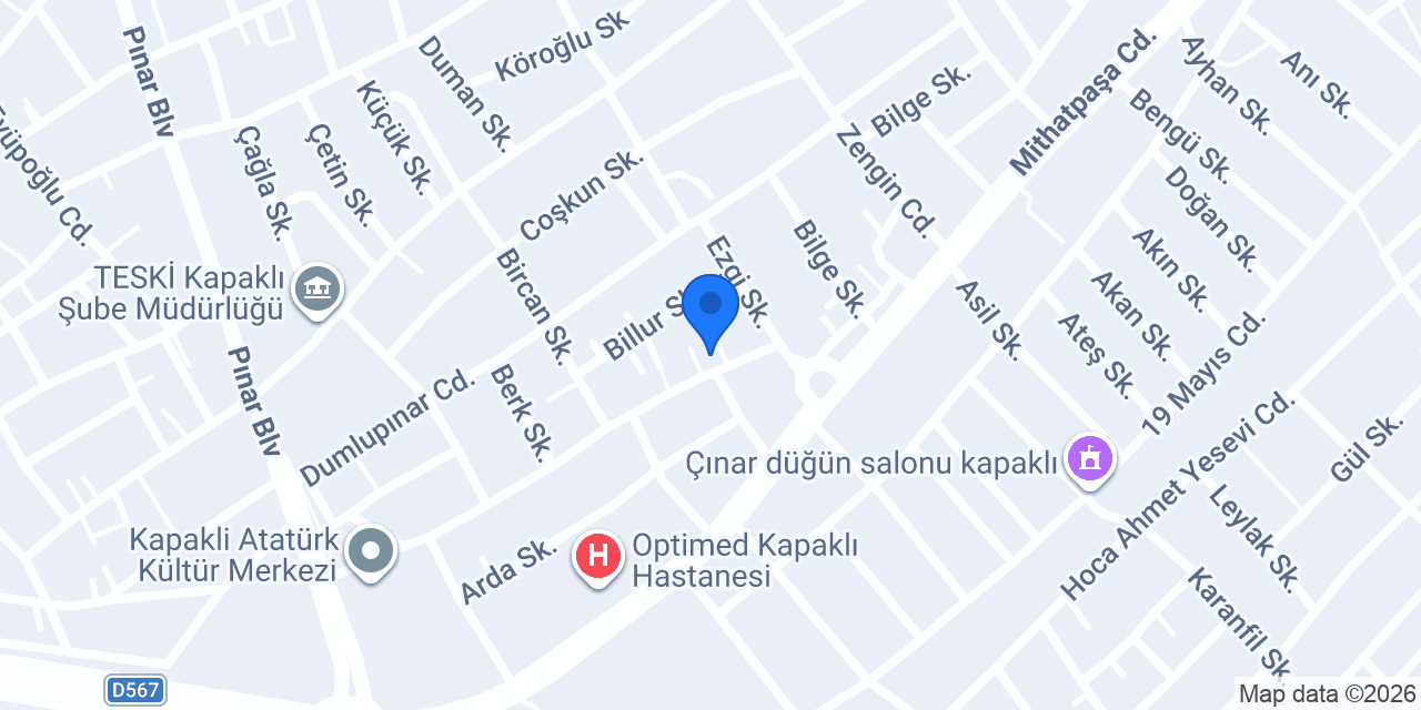 Tekirdağ Özel Yaşam Sağlık Kabini konumu