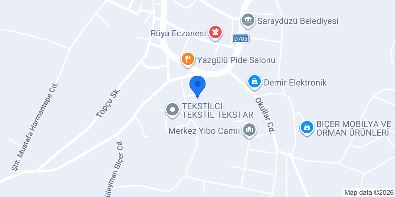 Saraydüzü Kaymakamlığı konumu